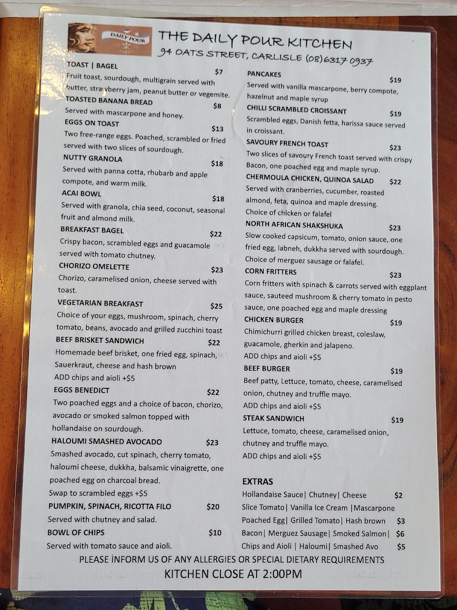 Menu The Daily Pour Kitchen-2