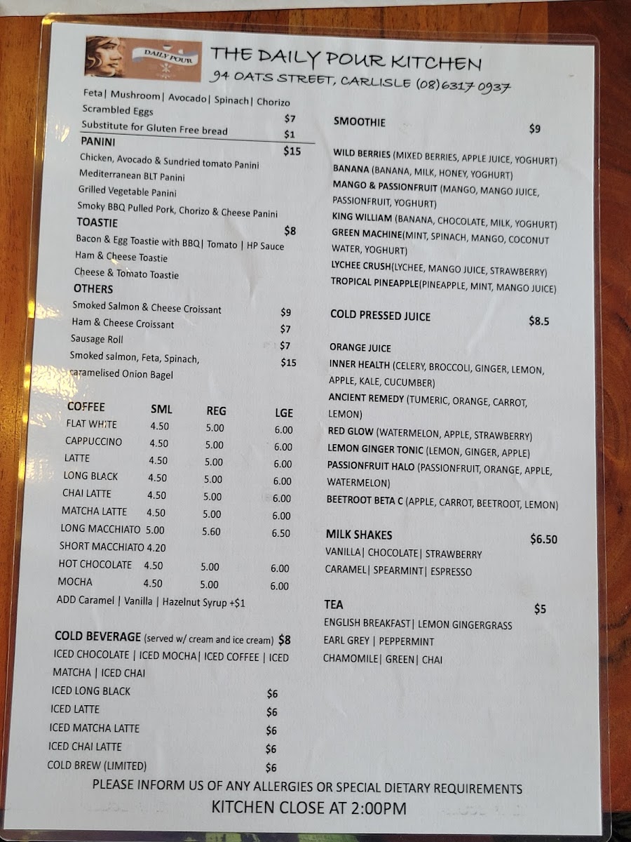 Menu The Daily Pour Kitchen-5