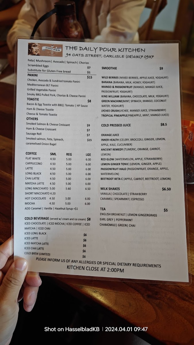 Menu The Daily Pour Kitchen-7